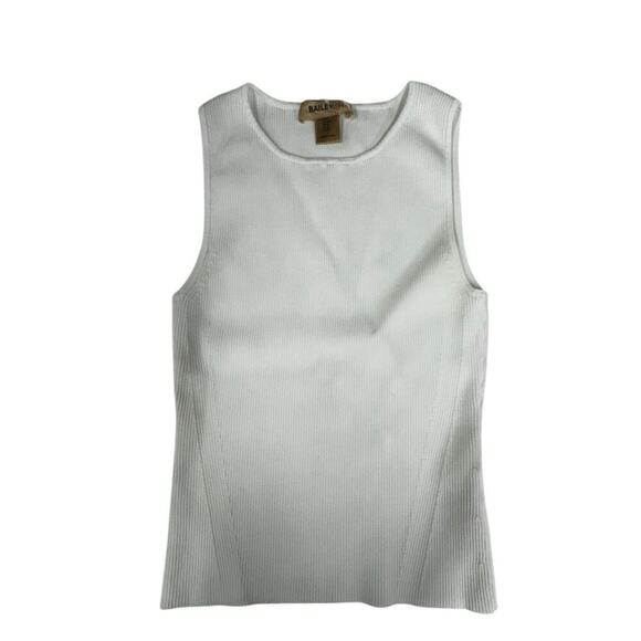 Bailey 44 Stretchy White Ribbed High Round Neck Tank Top
Size M - Picture 2 of 9